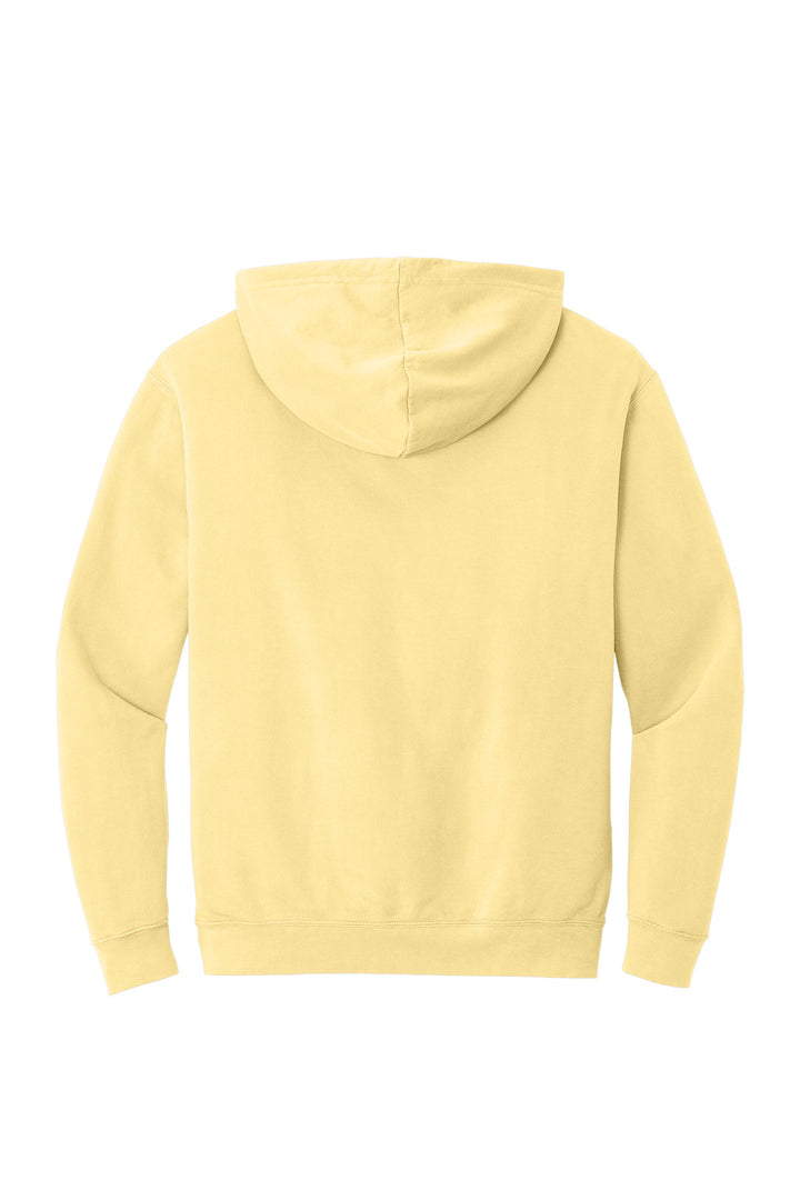 Rear View of Butter Comfort Colors Lightweight Hooded Sweatshirt 1467