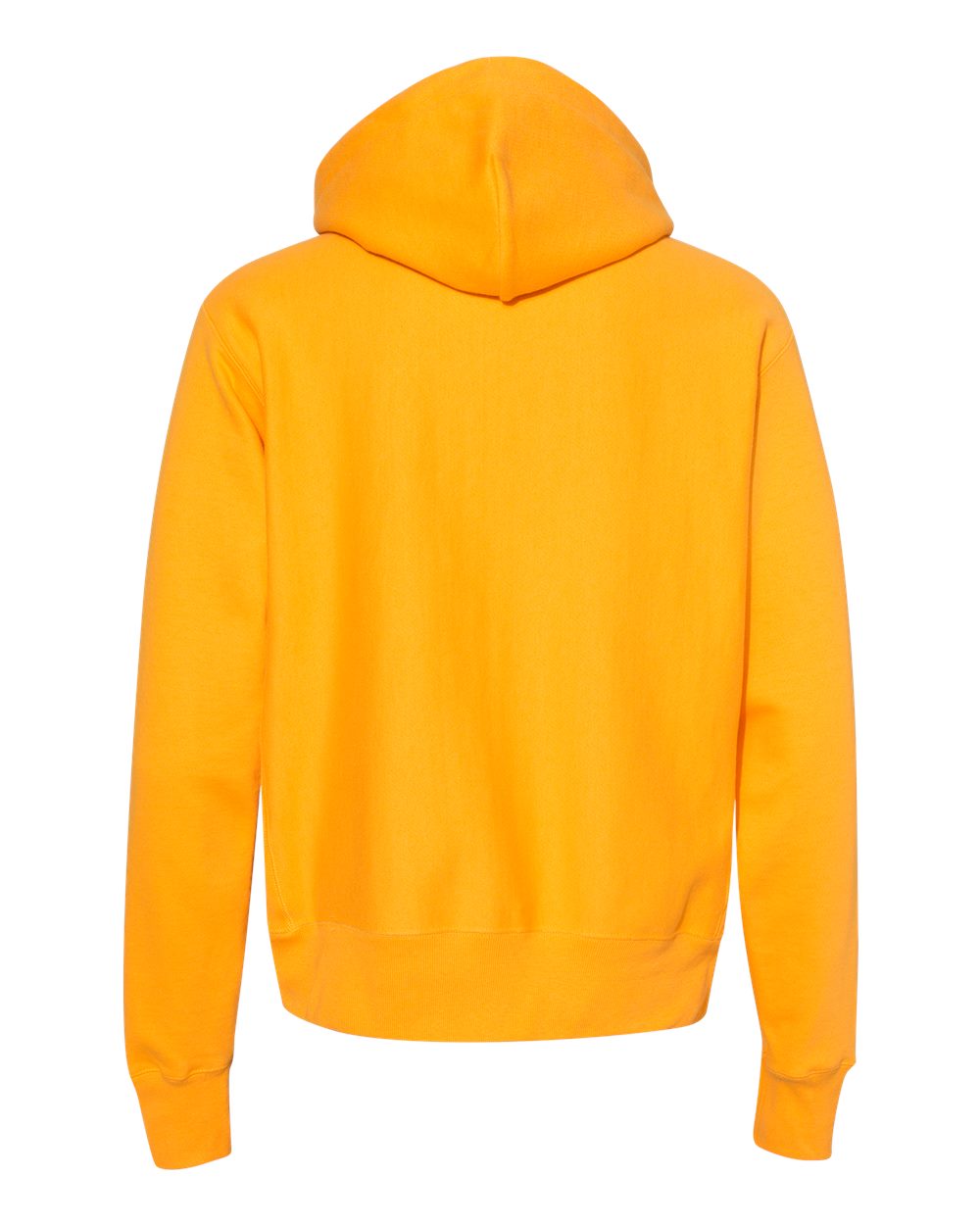 Rear View of C Gold Reverse Weave® Hooded Sweatshirt - S101