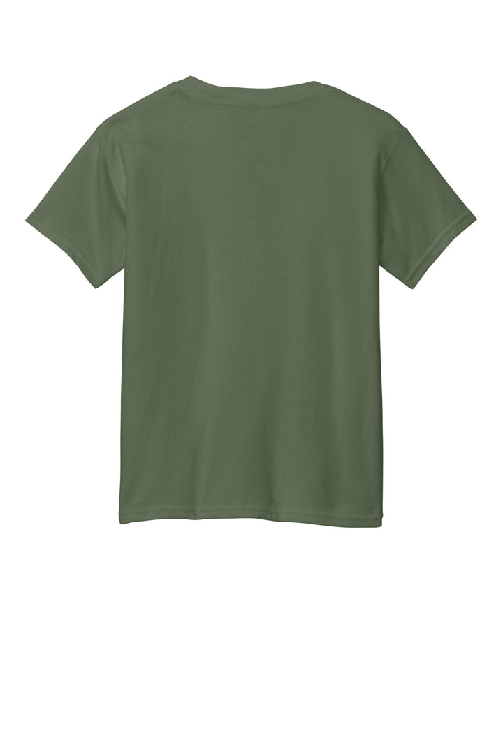 Rear View of Cactus Gildan Youth Softstyle CVC Tee 64000BCVC