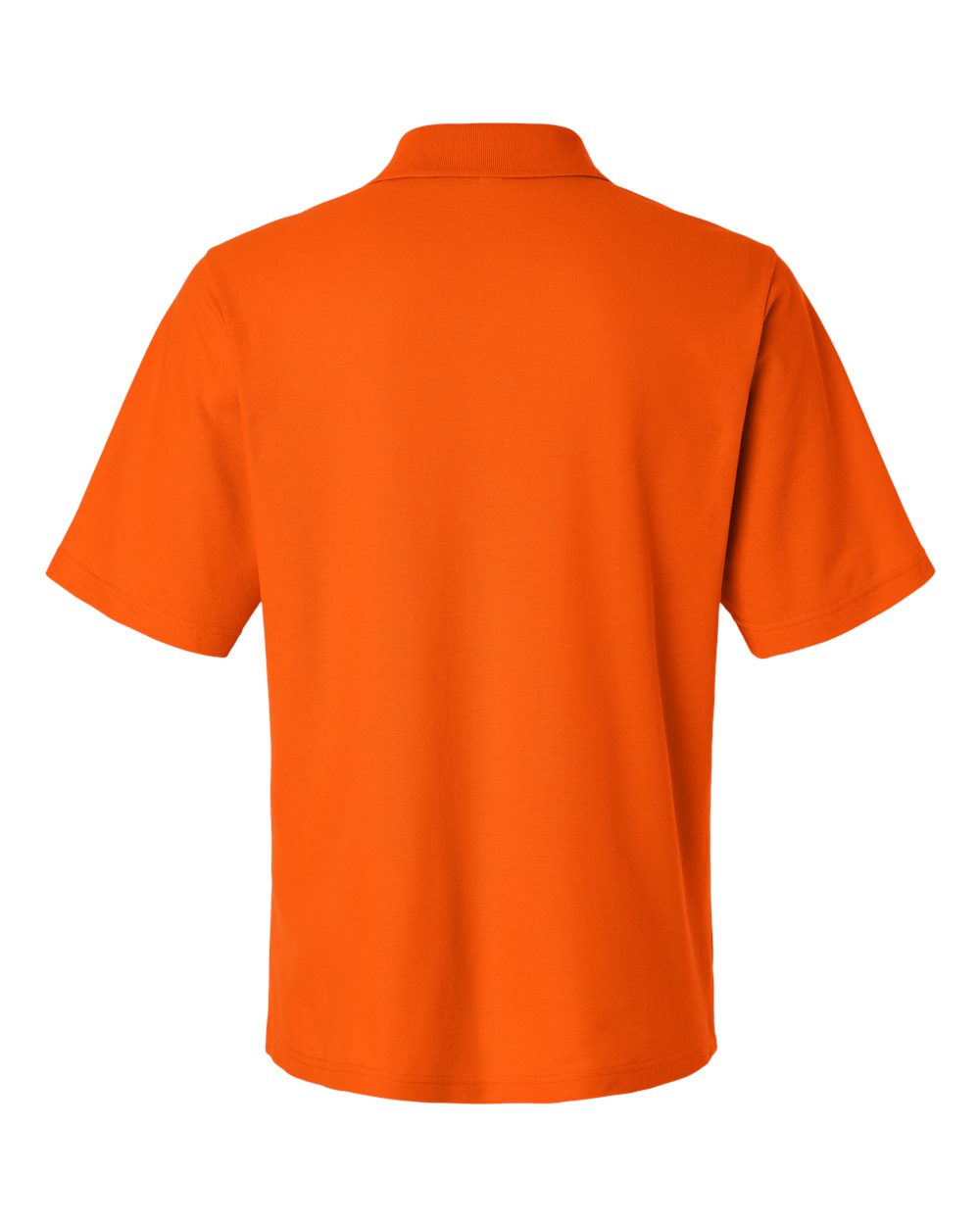Rear View of Campus Orange Men's Resolve CVC Performance Pique Polo - CE106