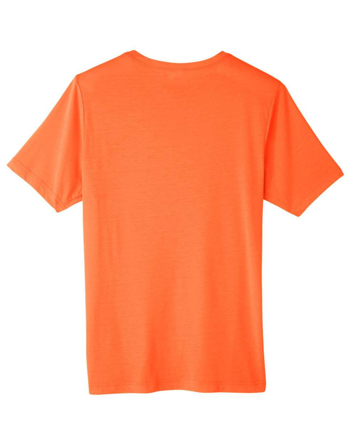 Rear View of Campus Orange Unisex Fusion ChromaSoft™ Performance T-Shirt - CE111