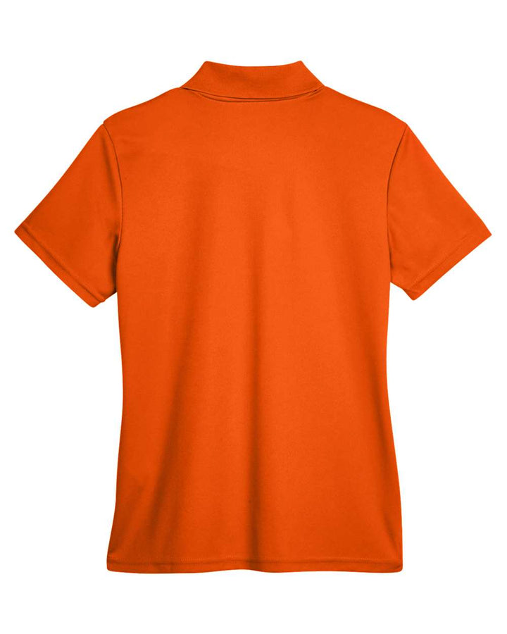 Rear View of Campus Orange Women's Origin Performance Piqué Polo - 78181