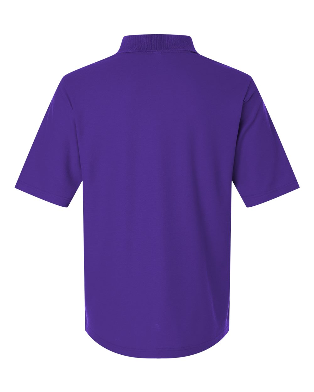 Rear View of Campus Purple Men's Resolve CVC Performance Pique Polo - CE106