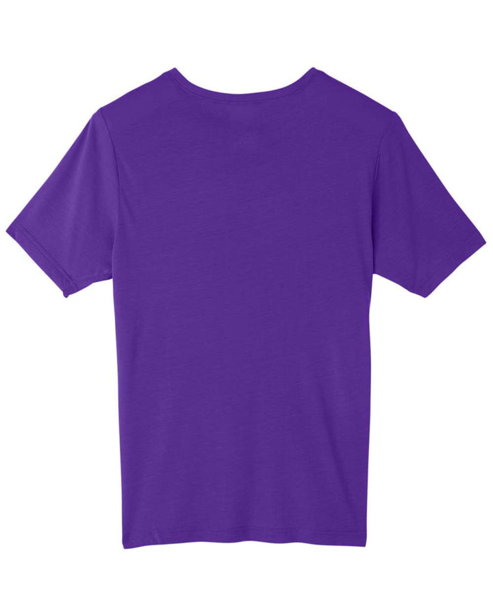 Rear View of Campus Purple Unisex Fusion ChromaSoft™ Performance T-Shirt - CE111