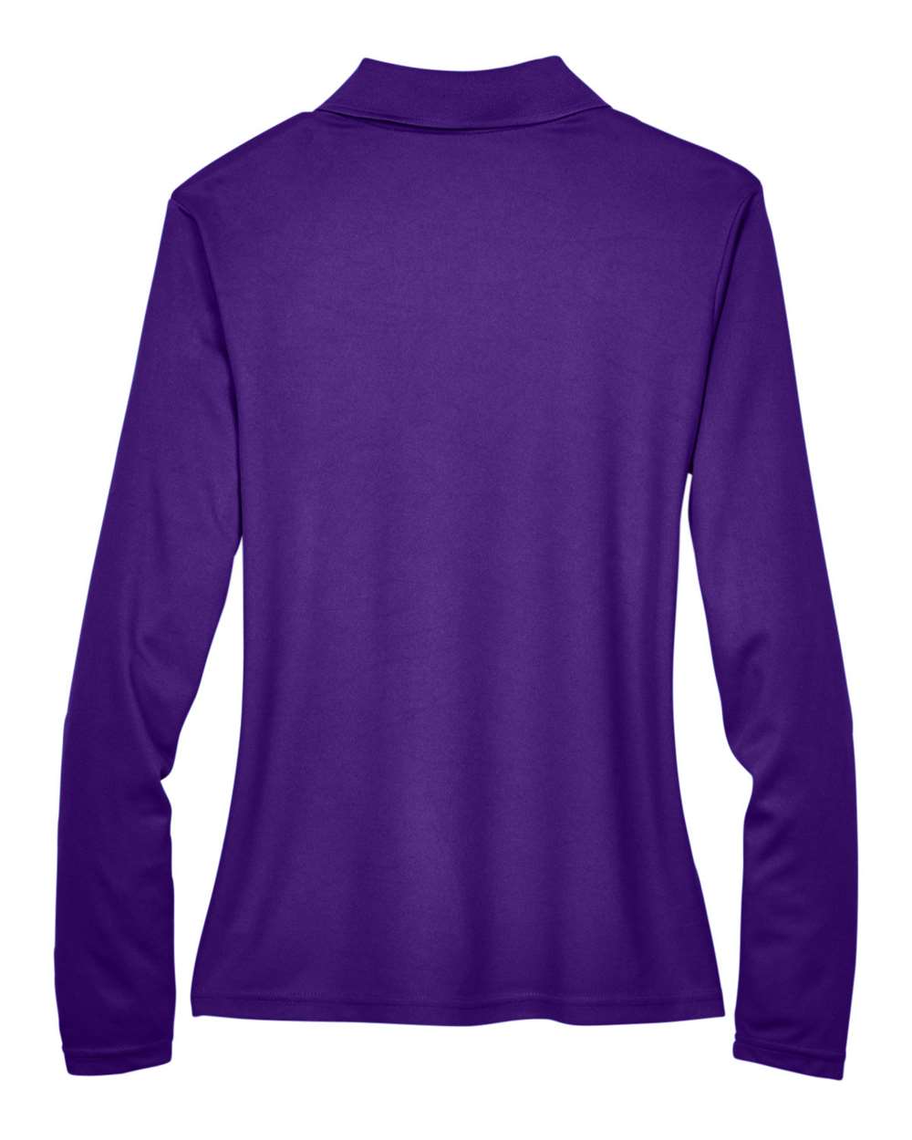 Rear View of Campus Purple Women's Pinnacle Performance Long Sleeve Piqué Polo - 78192