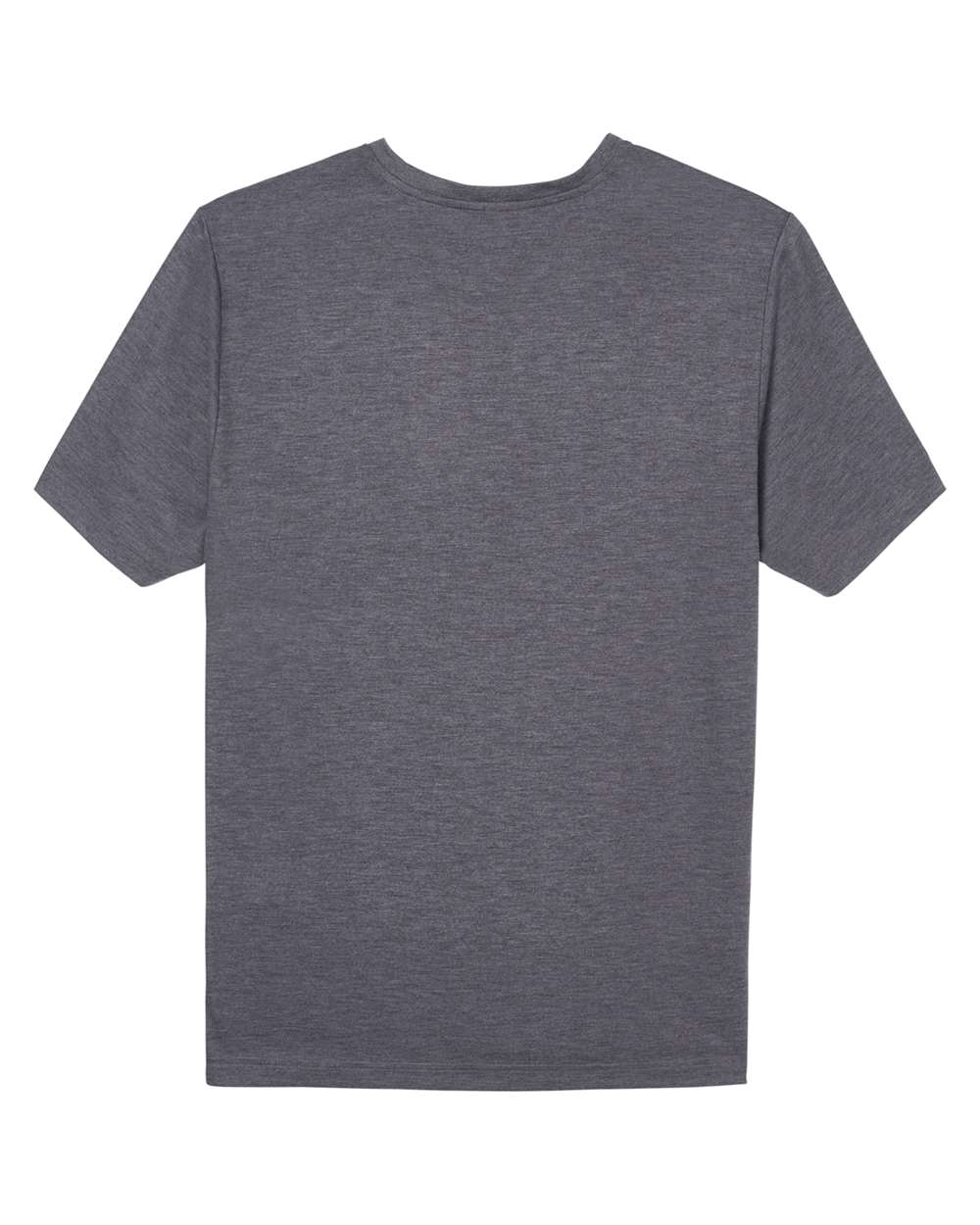 Rear View of Carbon Heather Unisex Fusion ChromaSoft™ Performance T-Shirt - CE111