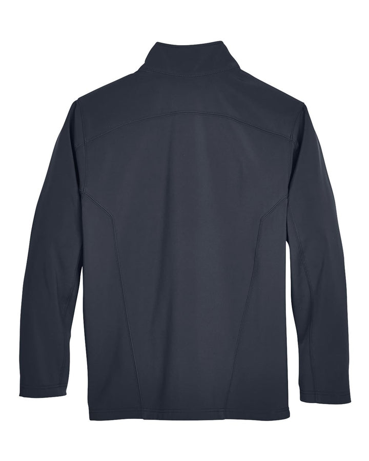 Rear View of Carbon Men's Cruise Two-Layer Fleece Bonded Soft Shell Jacket - 88184
