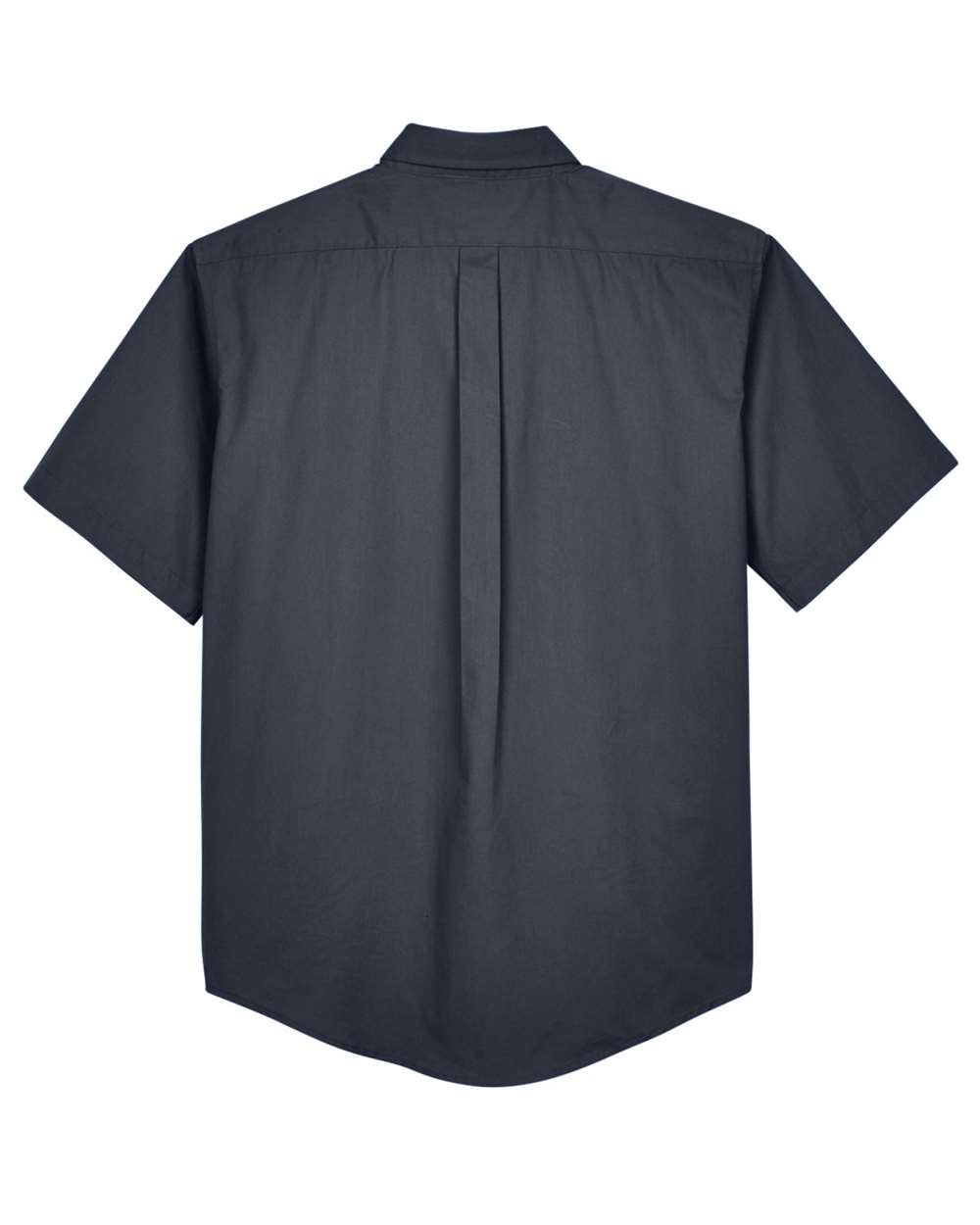Rear View of Carbon Men's Optimum Short Sleeve Twill Dress Shirt - 88194
