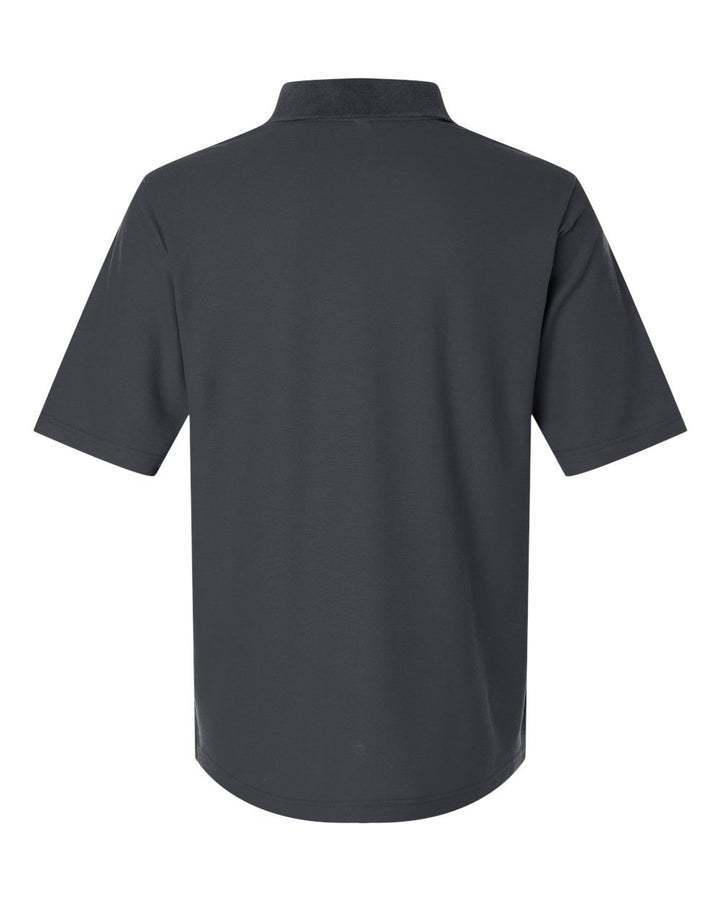 Rear View of Carbon Men's Resolve CVC Performance Pique Polo - CE106