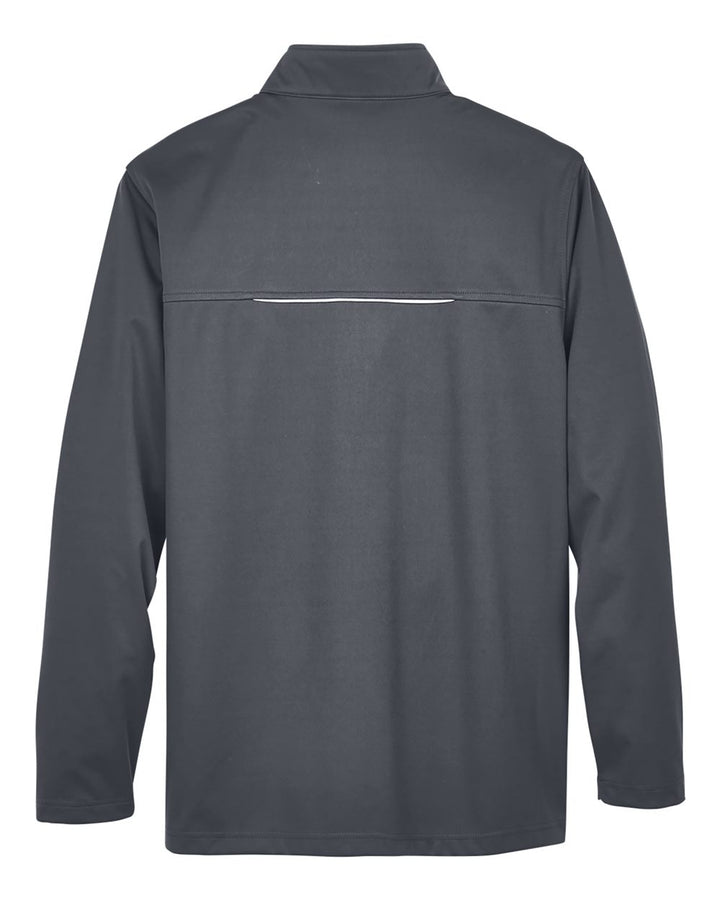 Rear View of Carbon Men's Techno Lite Three-Layer Knit Tech-Shell - CE708