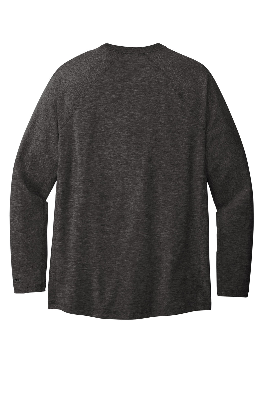 Rear View of CarbonHthr Carhartt Force Long Sleeve Pocket T-Shirt CT106656