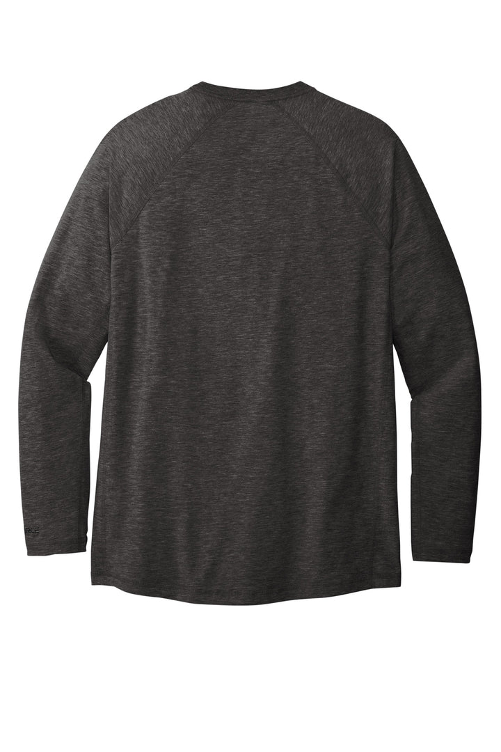 Rear View of CarbonHthr Carhartt Force Long Sleeve Pocket T-Shirt CT106656