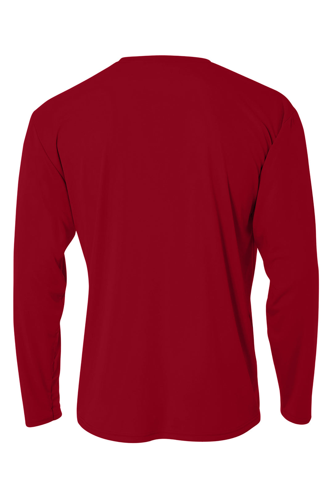 Rear View of Cardinal A4 Cooling Performance Long Sleeve Tee A4N3165