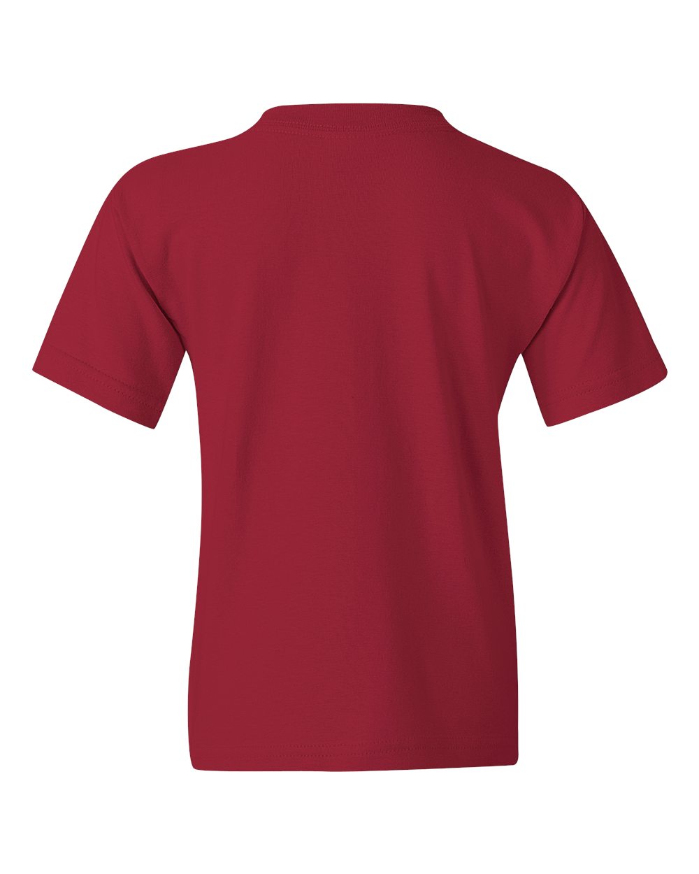 Rear View of Cardinal Heavy Cotton™ Youth T-Shirt - 5000B