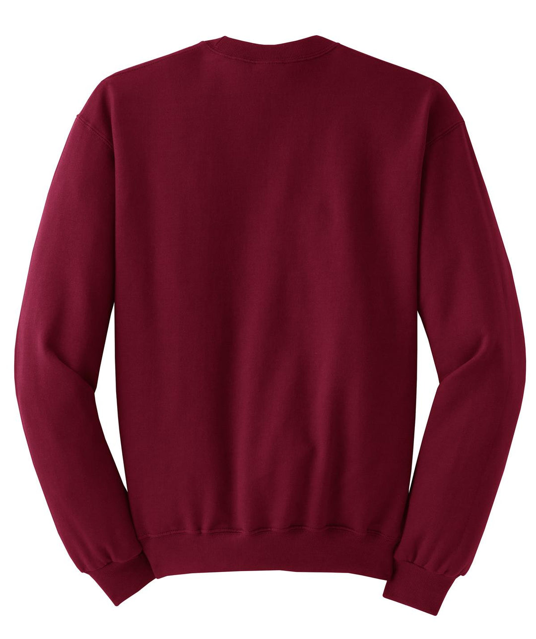 Rear View of Cardinal Jerzees - NuBlend Crewneck Sweatshirt. 562M
