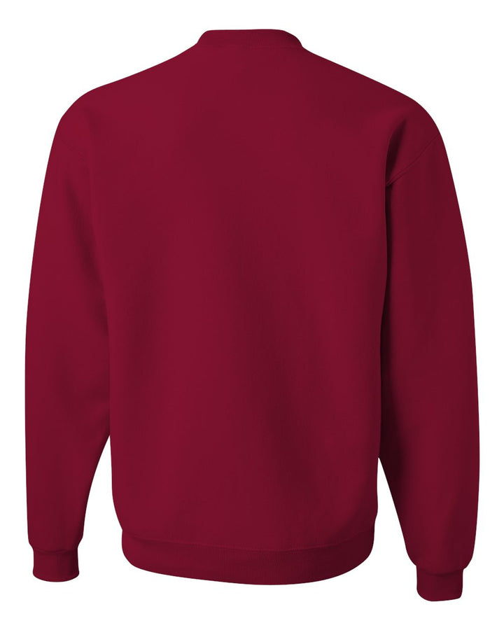 Rear View of Cardinal NuBlend® Crewneck Sweatshirt - 562MR