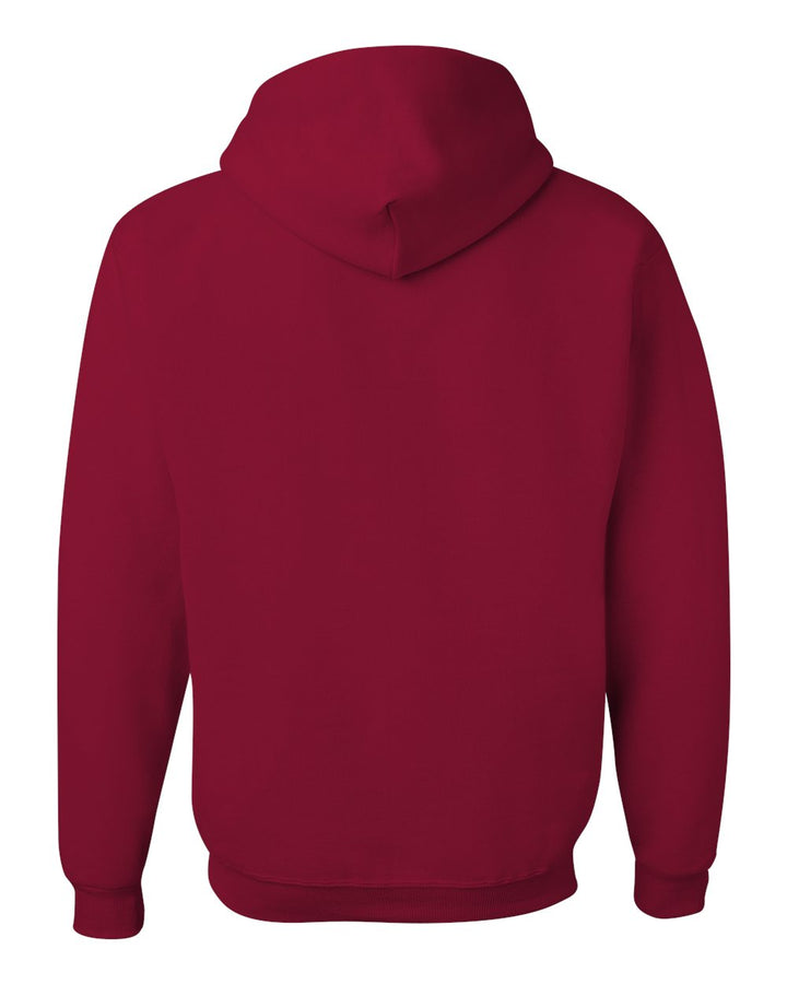 Rear View of Cardinal NuBlend® Hooded Sweatshirt - 996MR