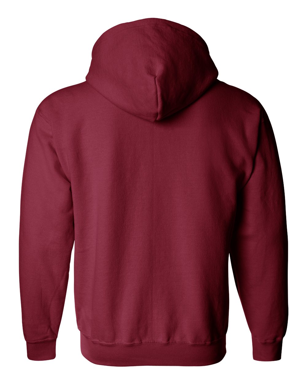 Rear View of Cardinal Red Heavy Blend™ Full-Zip Hooded Sweatshirt - 18600