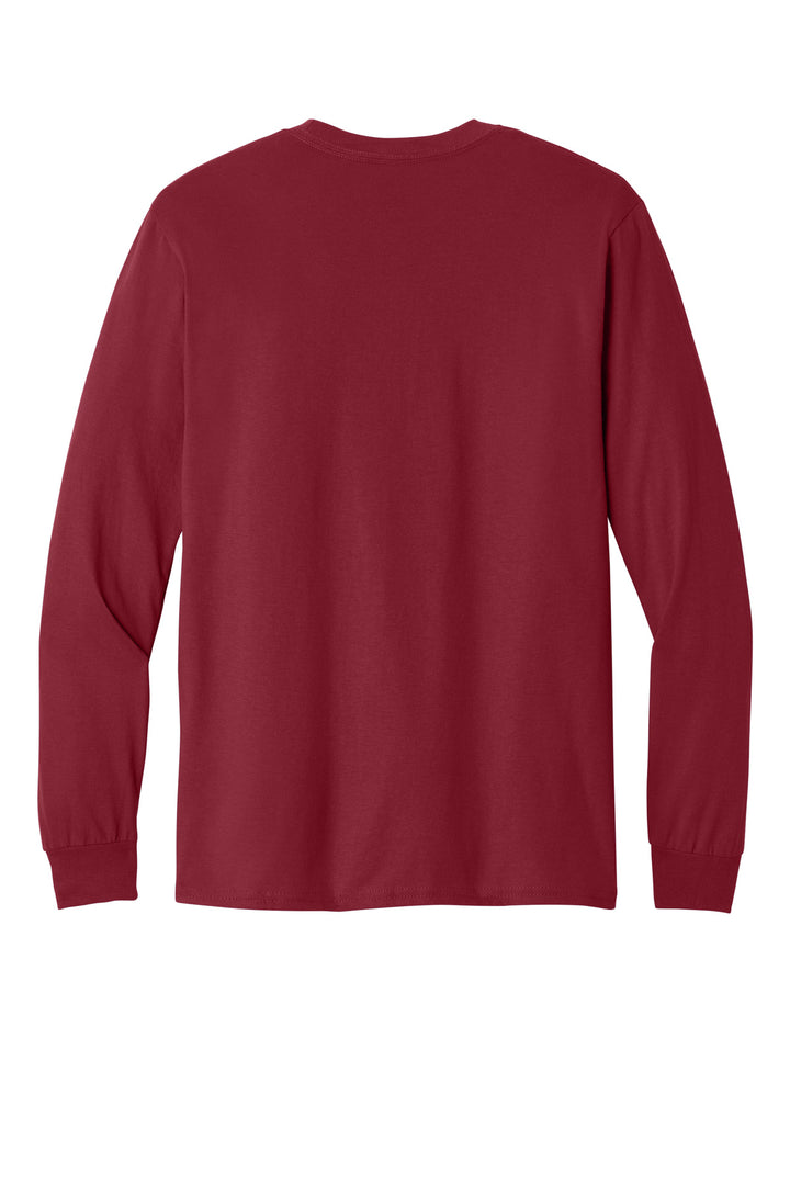 Rear View of CardinalRd Gildan - Heavy Cotton 100% Cotton Long Sleeve T-Shirt. 5400