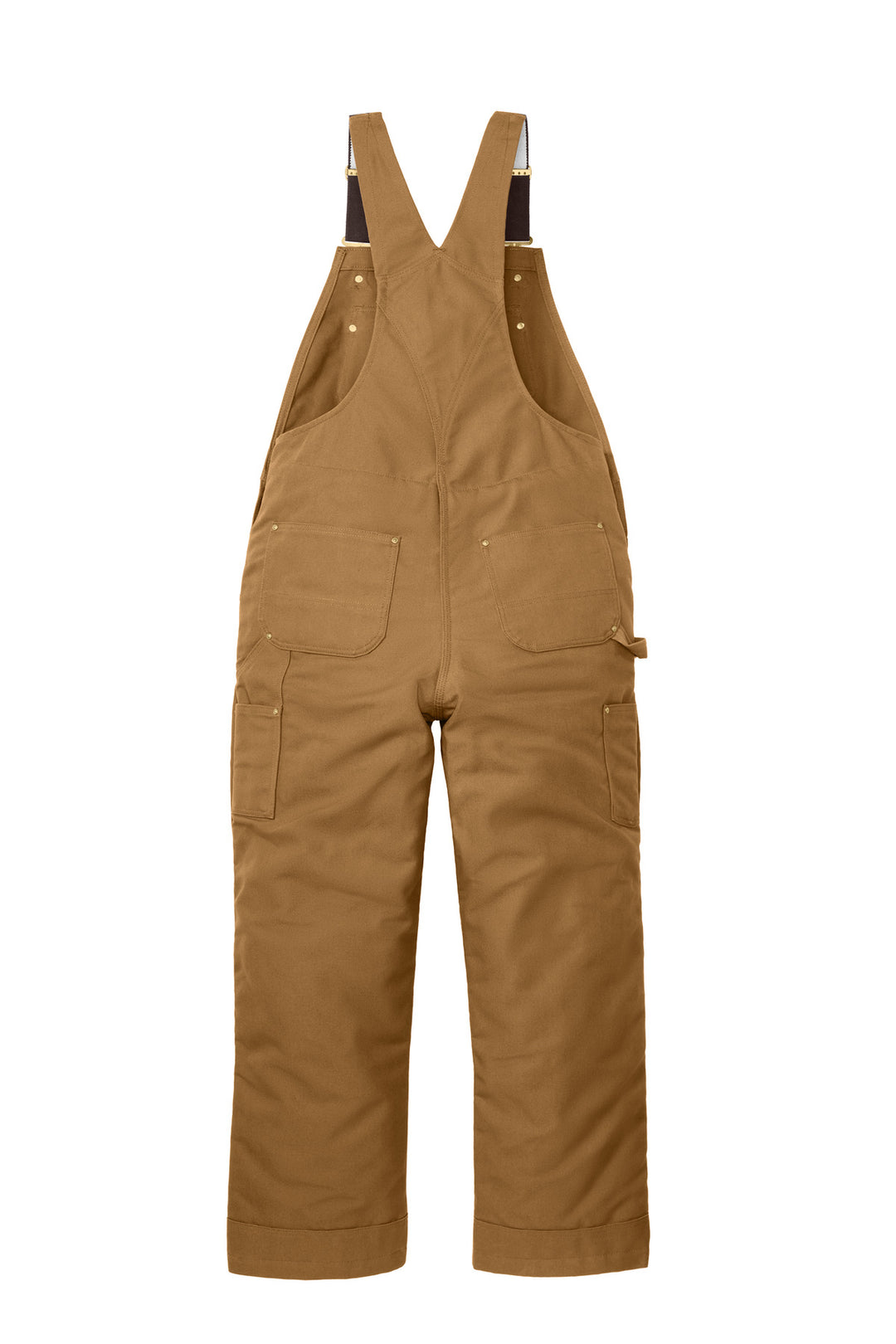 Rear View of CarharttBr Carhartt Short Firm Duck Insulated Bib Overalls CTS106672