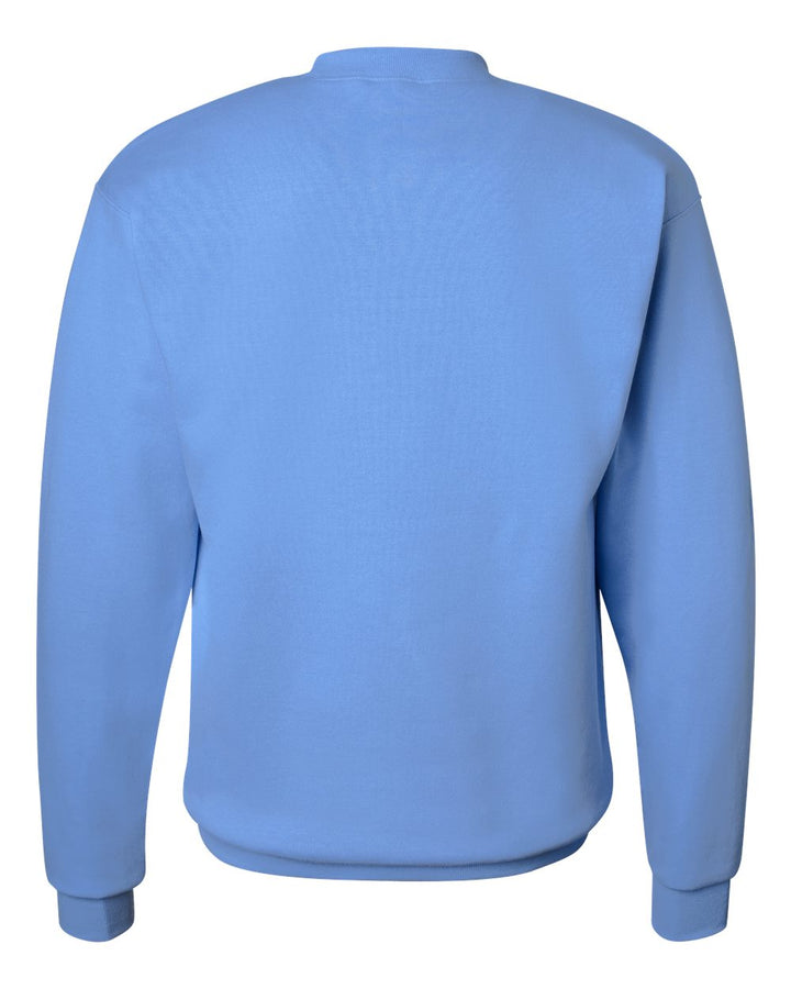 Rear View of Carolina Blue Ecosmart® Crewneck Sweatshirt - P160