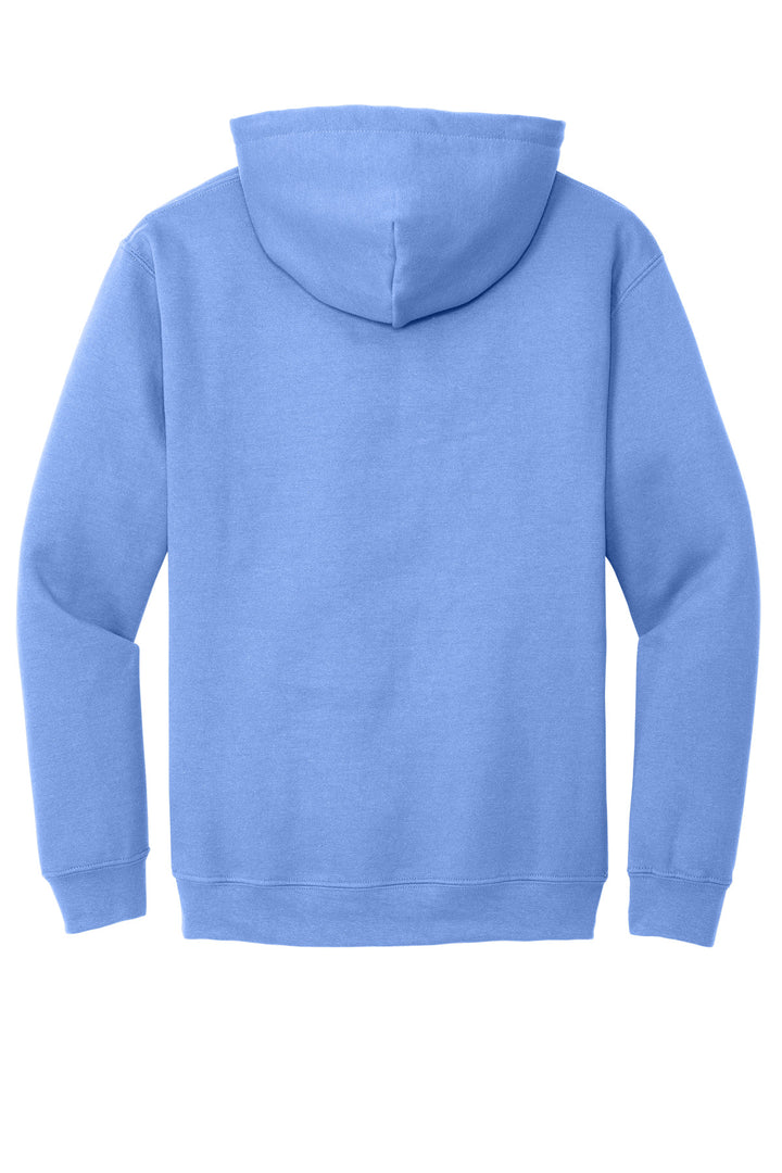 Rear View of Carolina Blue Gildan - Heavy Blend Hooded Sweatshirt. 18500