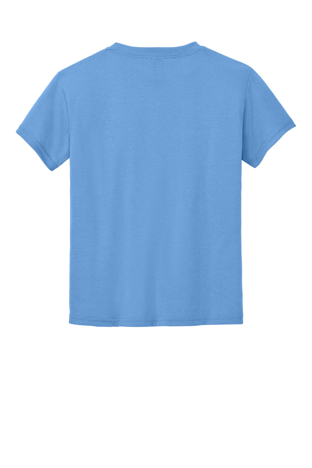 Rear View of Carolina Blue Gildan Youth DryBlend 50 Cotton/50 Poly T-Shirt. 8000B