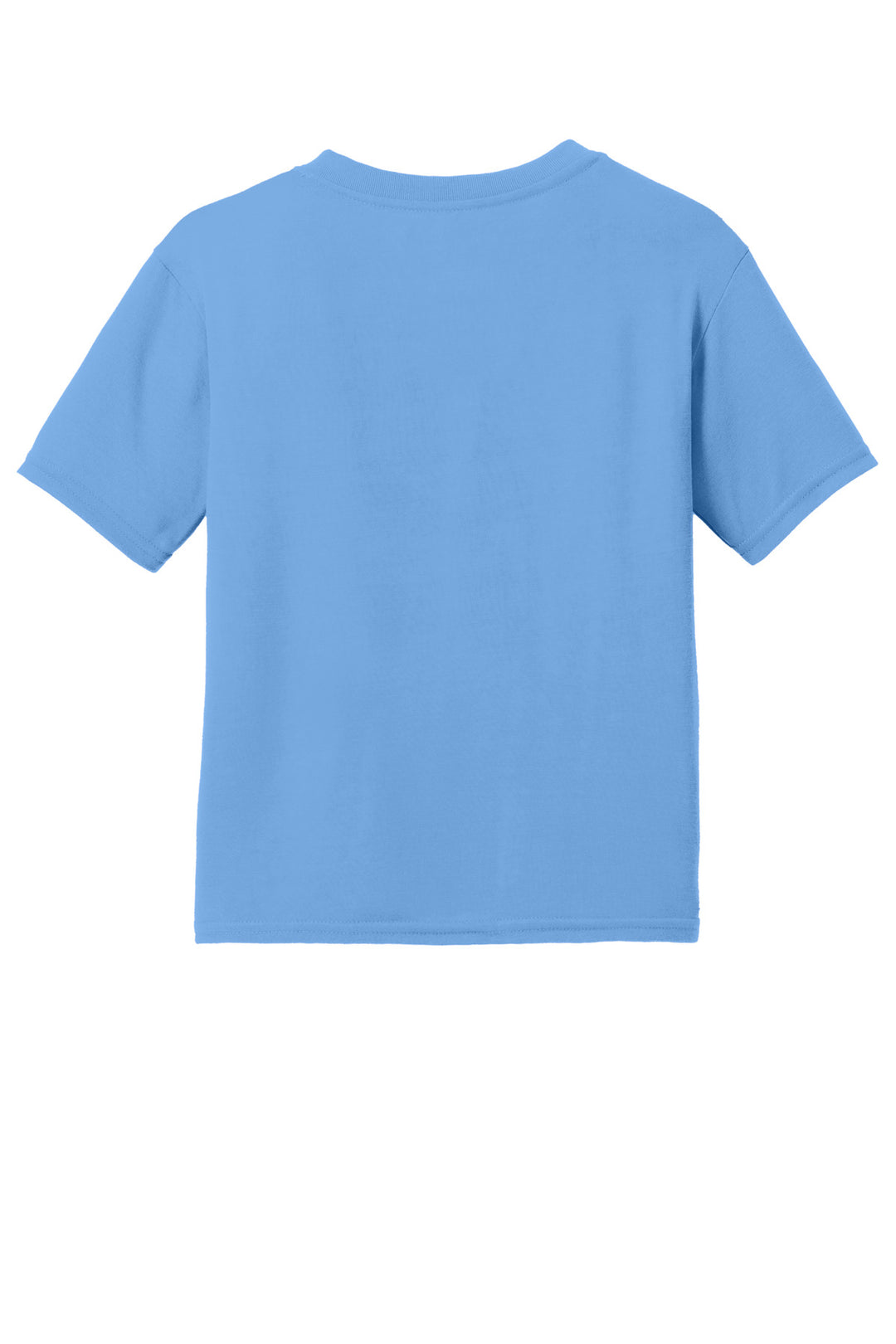 Rear View of Carolina Blue Gildan Youth Gildan Performance T-Shirt. 42000B