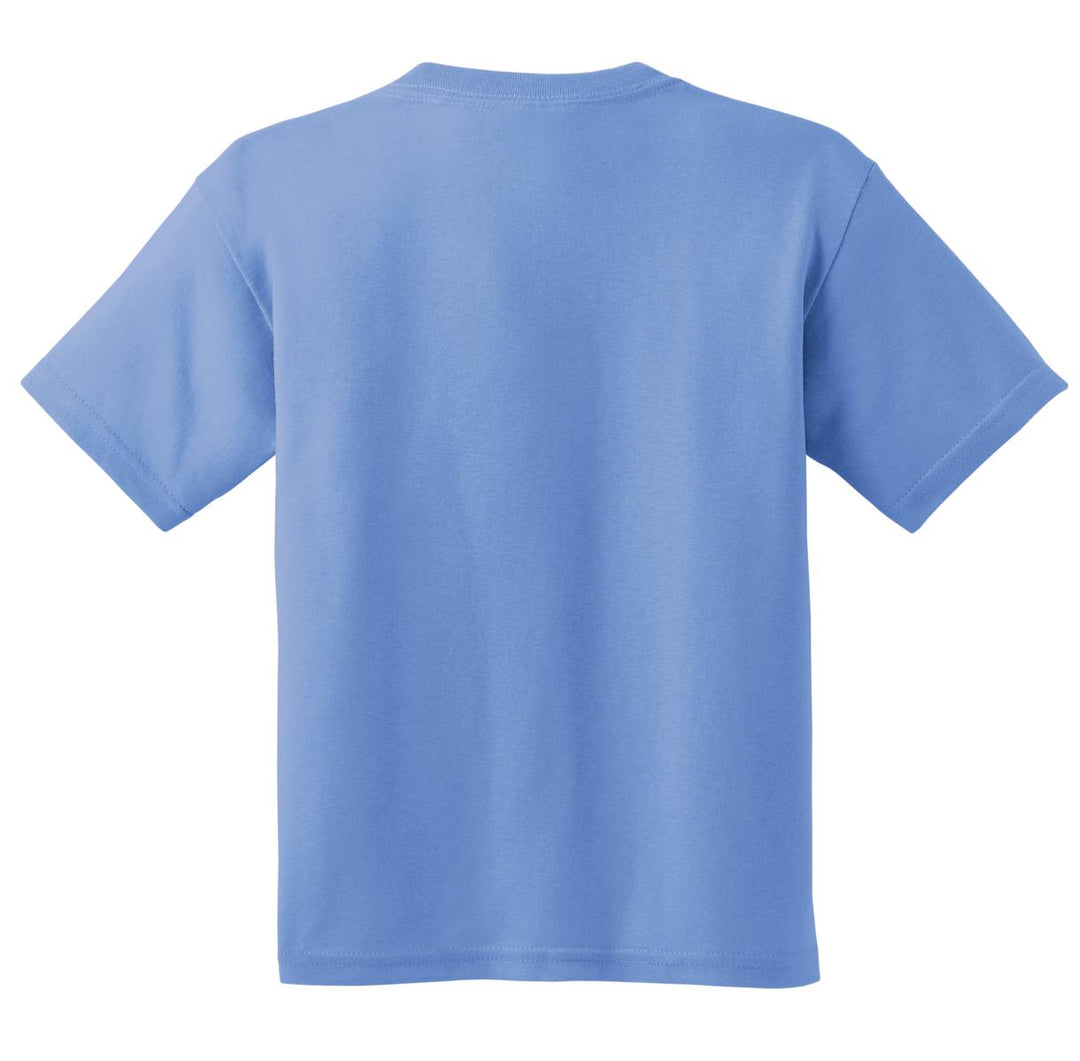 Rear View of Carolina Blue Gildan - Youth Heavy Cotton 100% Cotton T-Shirt. 5000B