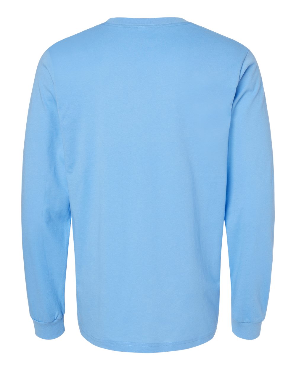 Rear View of Carolina Blue Jersey Long Sleeve Tee - 3501