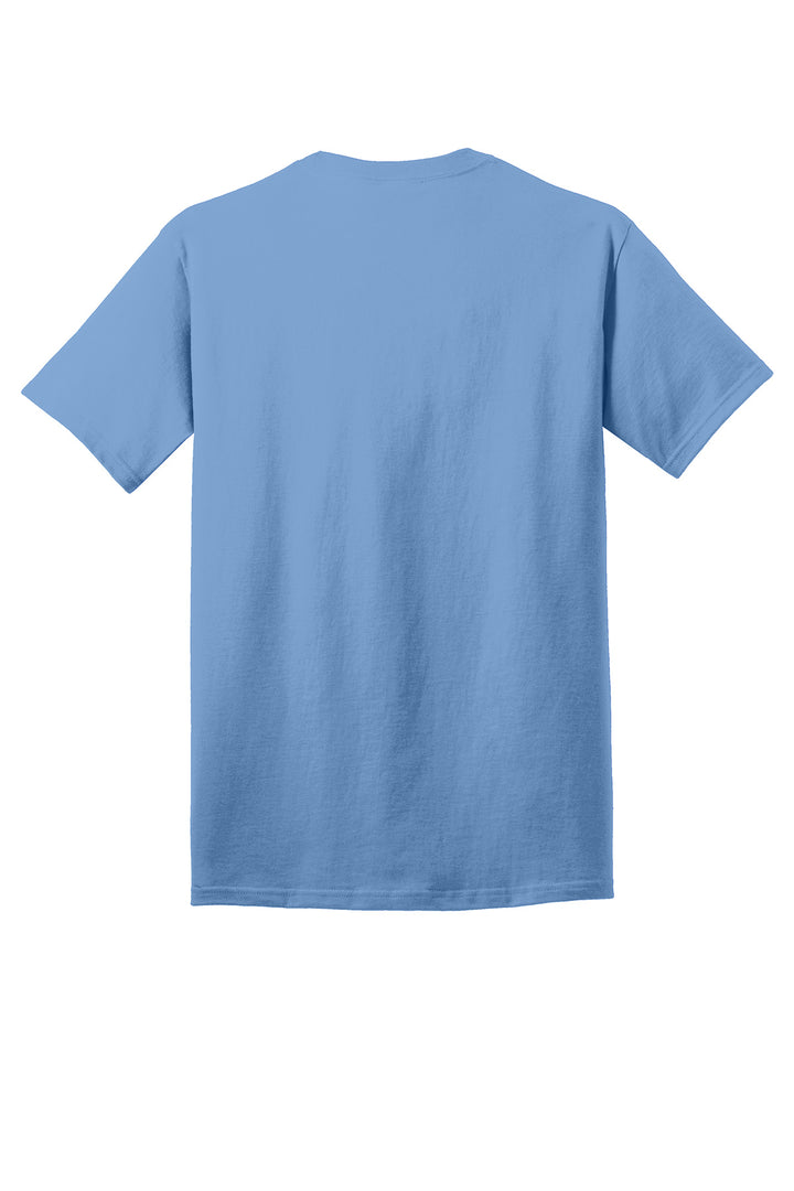 Rear View of Carolina Blue Port & Company - Core Cotton Tee. PC54