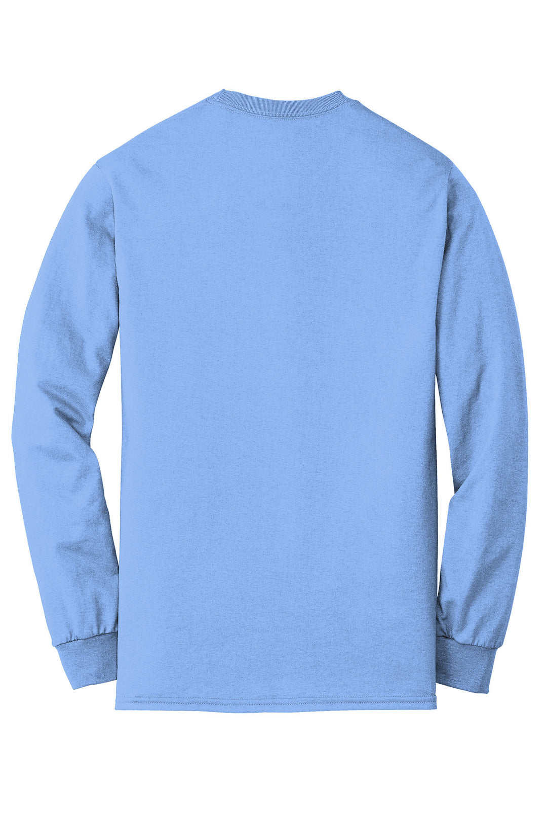 Rear View of CarolinaBl Gildan - DryBlend 50 Cotton/50 Poly Long Sleeve T-Shirt. 8400