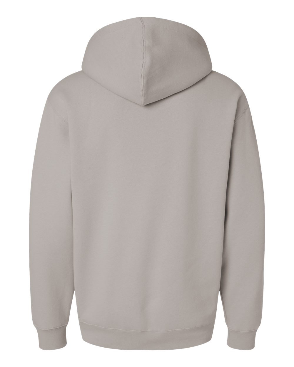 Rear View of Cement Heavyweight Hooded Sweatshirt - IND4000