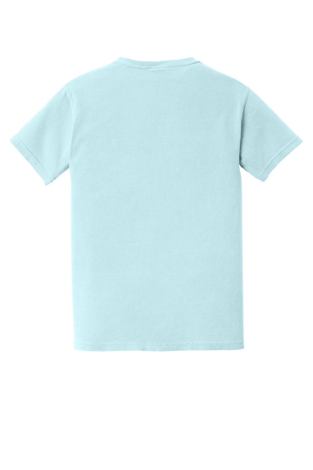 Rear View of Chambray COMFORT COLORS Heavyweight Ring Spun Pocket Tee. 6030