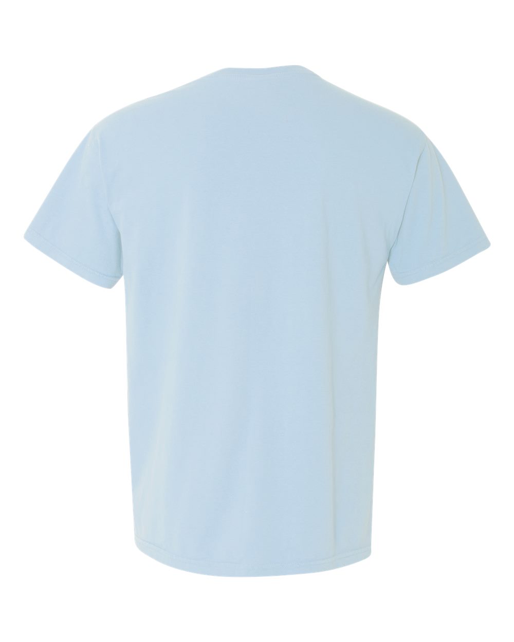 Rear View of Chambray Garment-Dyed Heavyweight Pocket T-Shirt - 6030