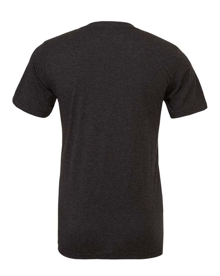 Rear View of Charcoal Black Triblend Triblend Tee - 3413