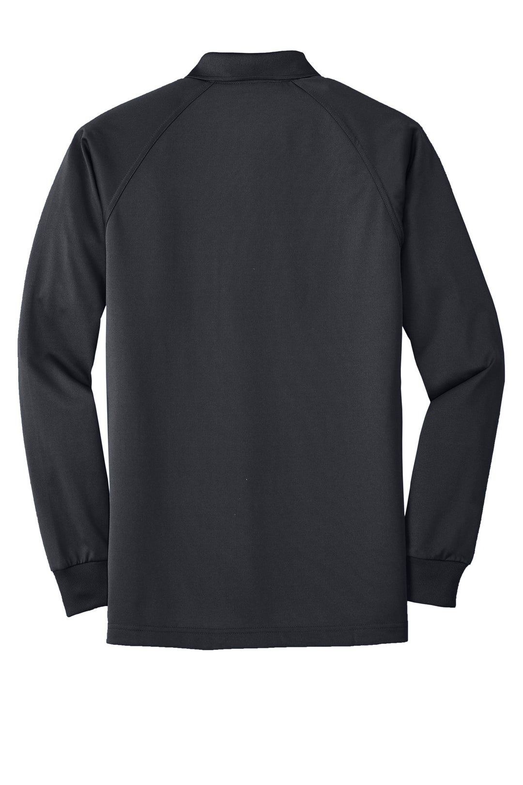 Rear View of Charcoal CornerStone - Select Long Sleeve Snag-Proof Tactical Polo. CS410LS