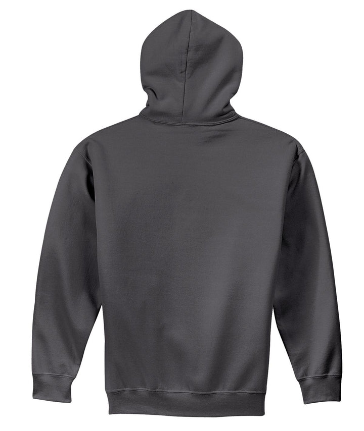 Rear View of Charcoal Gildan - Heavy Blend Hooded Sweatshirt. 18500