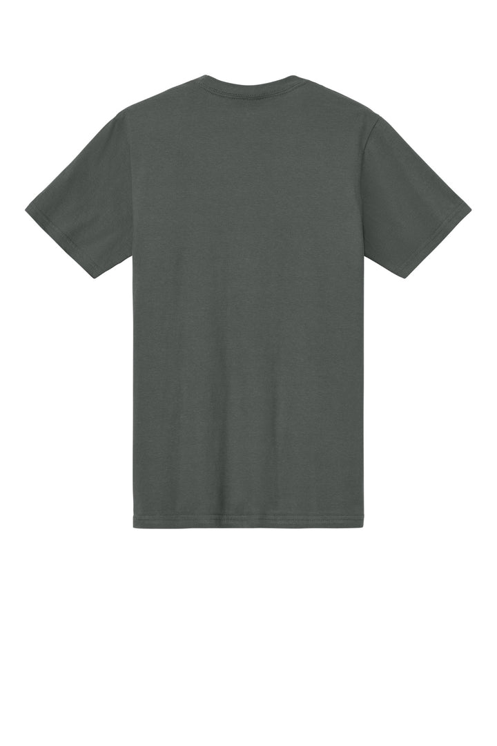 Rear View of Charcoal Gildan Softstyle Midweight Tee 65000