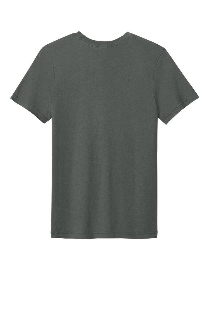 Rear View of Charcoal Gildan Softstyle V-Neck T-Shirt. 64V00