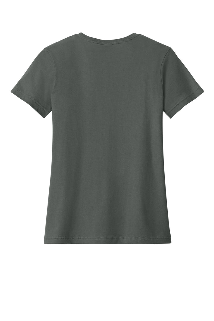 Rear View of Charcoal Gildan Softstyle Women's T-Shirt. 64000L