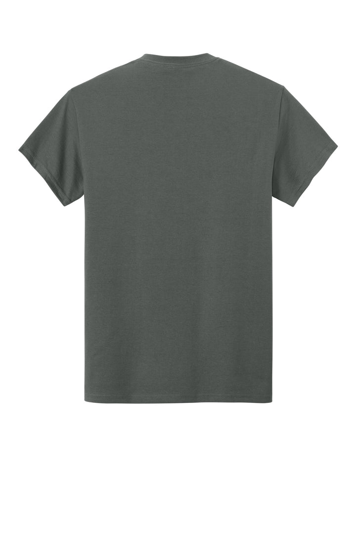 Rear View of Charcoal Gildan - Ultra Cotton 100% US Cotton T-Shirt with Pocket. 2300