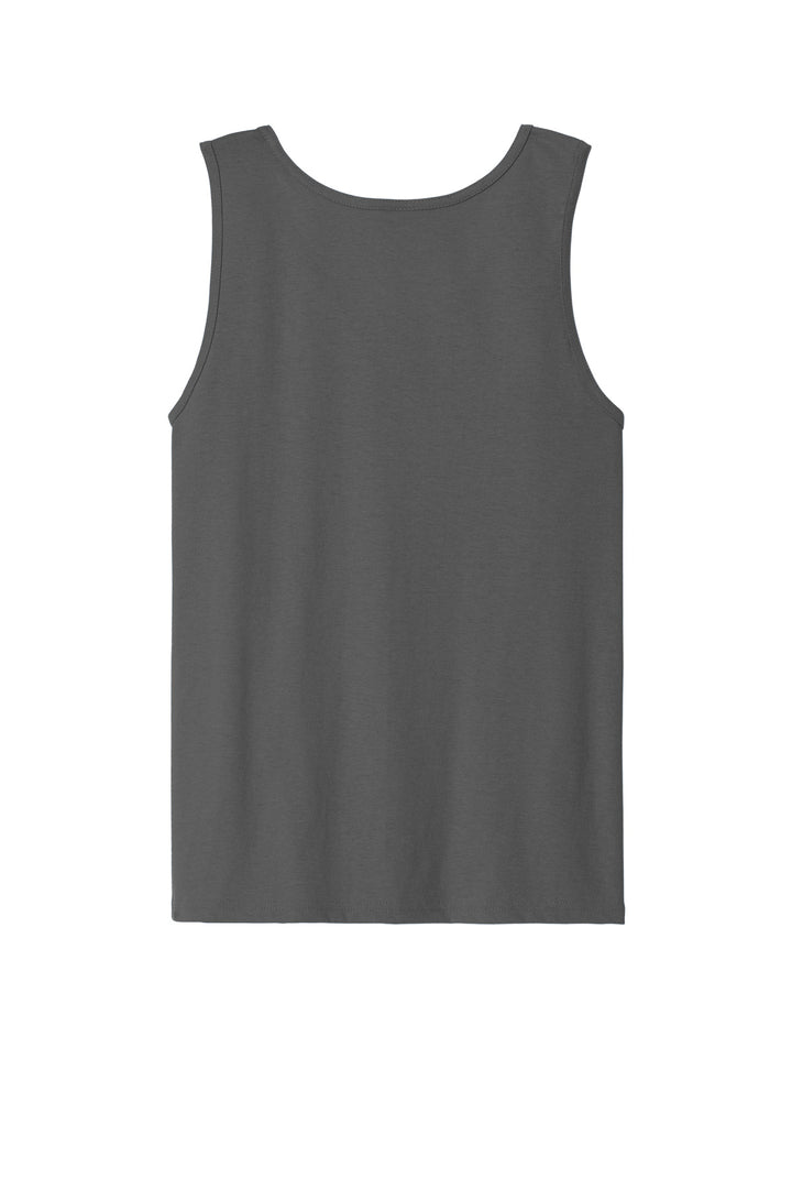 Rear View of Charcoal Gildan - Ultra Cotton 100% US Cotton Tank Top. 2200