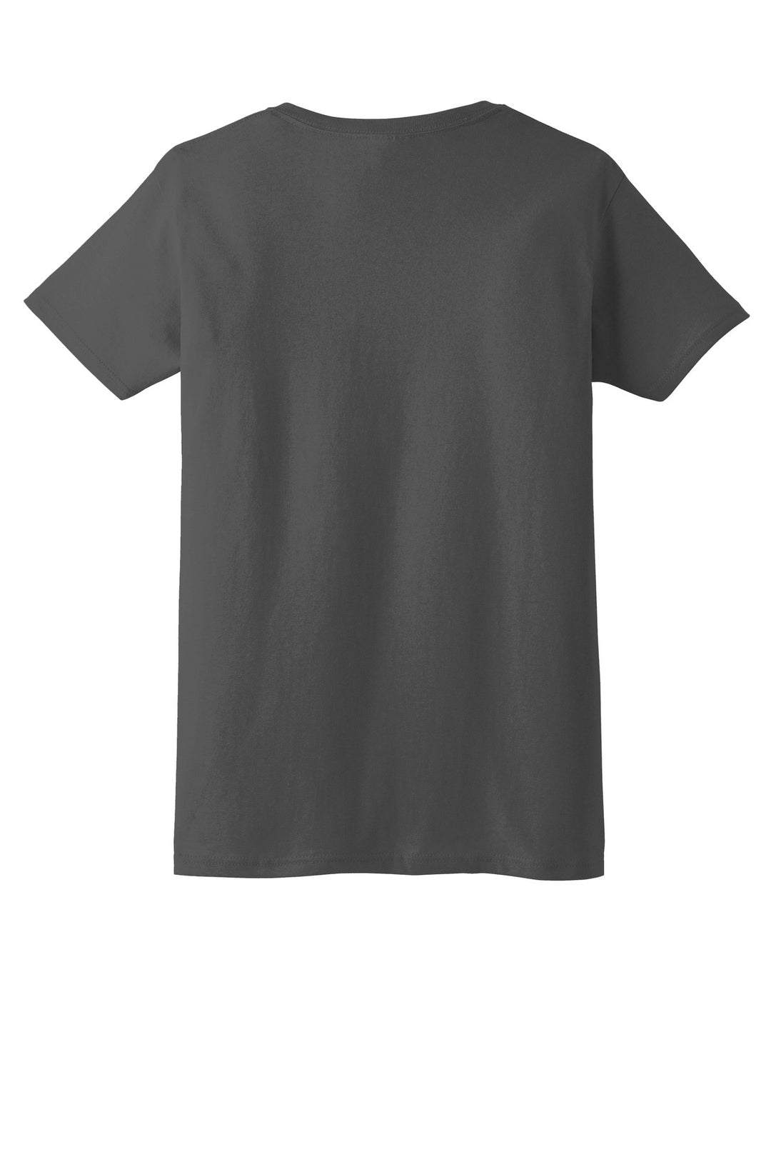 Rear View of Charcoal Gildan Women's Ultra Cotton 100% US Cotton T-Shirt. 2000L