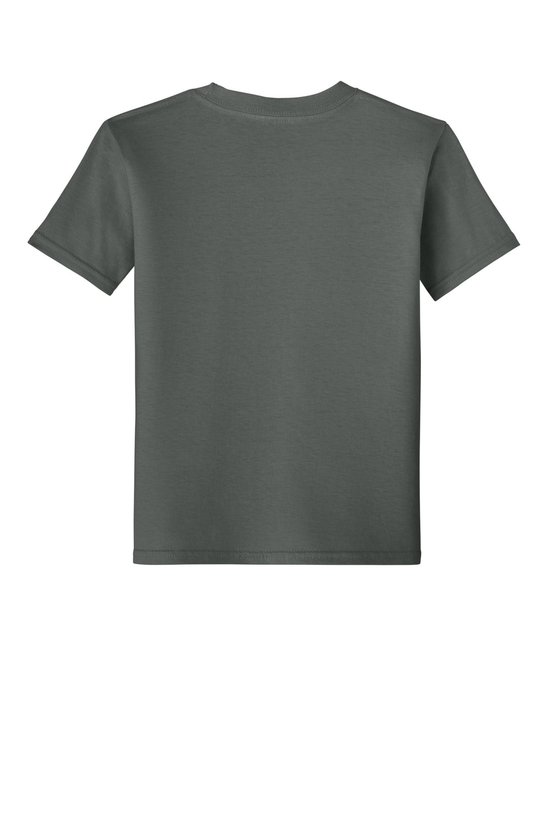 Rear View of Charcoal Gildan Youth Softstyle T-Shirt 64000B