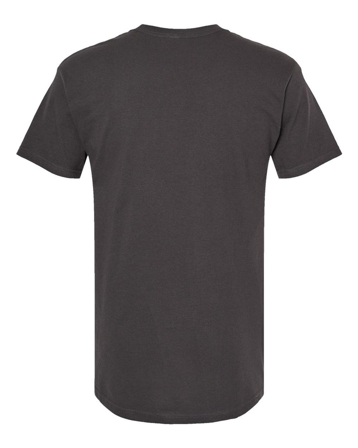 Rear View of Charcoal Gold Soft Touch T-Shirt - 4800