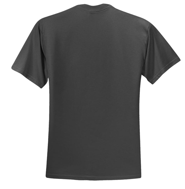 Rear View of Charcoal Grey Jerzees - Dri-Power 50/50 Cotton/Poly T-Shirt. 29M
