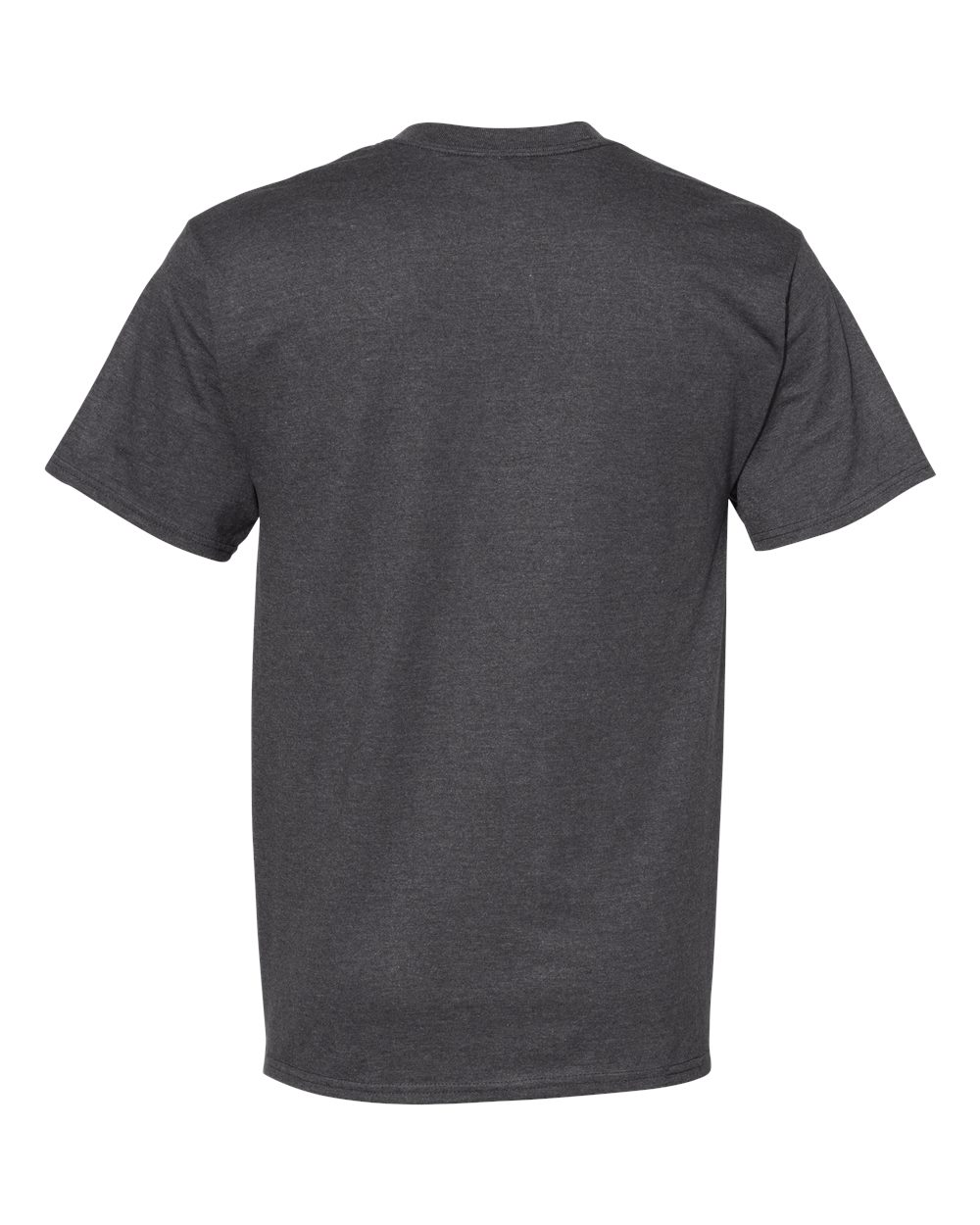 Rear View of Charcoal Heather Beefy-T® T-Shirt - 5180