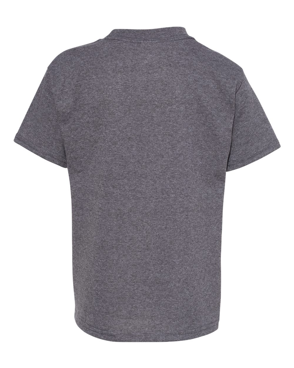 Rear View of Charcoal Heather Ecosmart™ Youth T-Shirt - 5370