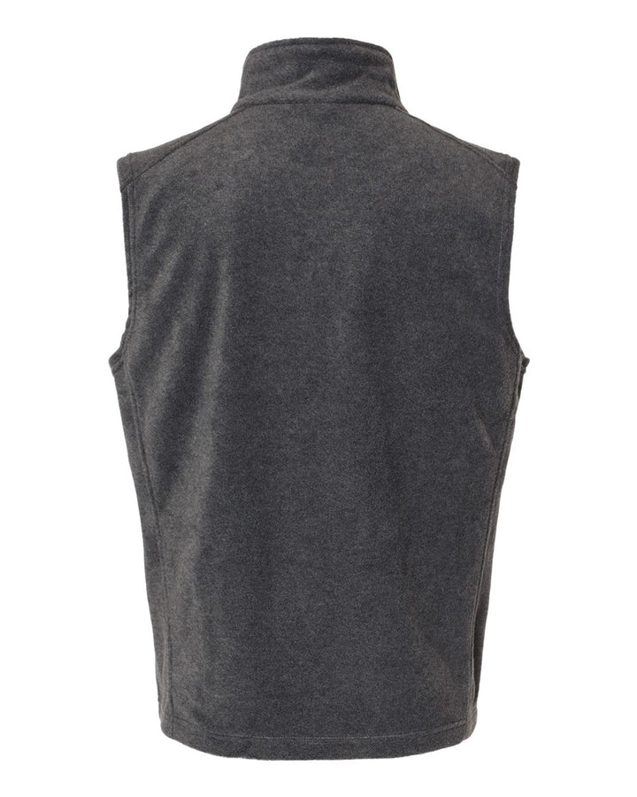 Rear View of Charcoal Heather Steens Mountain™ Fleece Vest - 163926